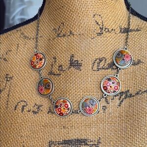 Retro Button Necklace